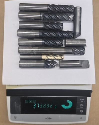 8.45 Pounds Of Scrap Carbide Endmills 3738 Grams