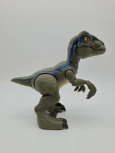 Jurassic World Interactive Baby Blue Raptor Dinosaur Noise & Sounds 8" Inch - Picture 5 of 8