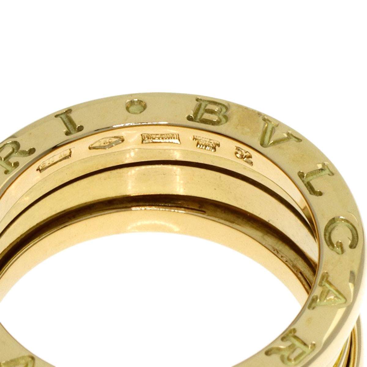 BVLGARI B.ZERO1 3バンド リング 52サイズ ロゴ刻印 ビー・ゼロワン ブルガリ BVLGARI B-ZERO1 ビーゼロワンリング 指輪 3