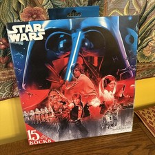 STAR WARS Socks Set 15 Days Of Socks Mens Size 6-12 NEW 