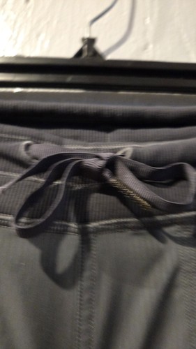 Lululemon Dance Studio Pants Full Length Fully Lined Grey Size 12 Striped - Picture 6 of 17