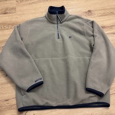 VTG Nautica Nautex Grey Navy 1/4 Zip Up Pullover Fleece Men's Size Medium M