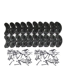 20 pcs Heel Plates Shoe Heel Taps Rubber Tips Sole Heel Repair Pad Replacemen...
