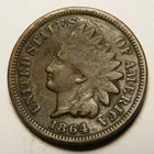 1864 BZ Indian Head Cent Cull Die Rotation 150 CCW  "Actual Coin Pictured"