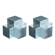 Kit Staffe Gazebo 4 Vie, Staffa Angolare per Legname 1,6" x 1,6" (Confezione da 2)