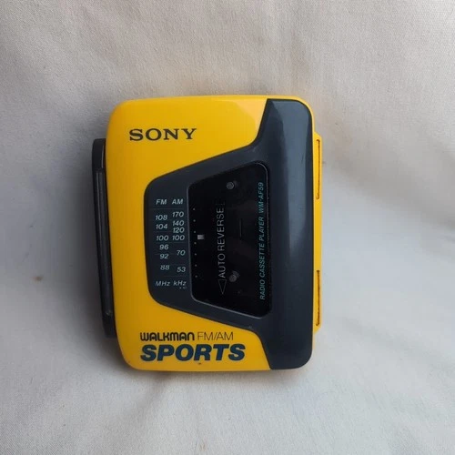 Vintage Sony Sports Walkman WM-AF59 AM/FM Radio Cassette Player Tape *FOR PARTS