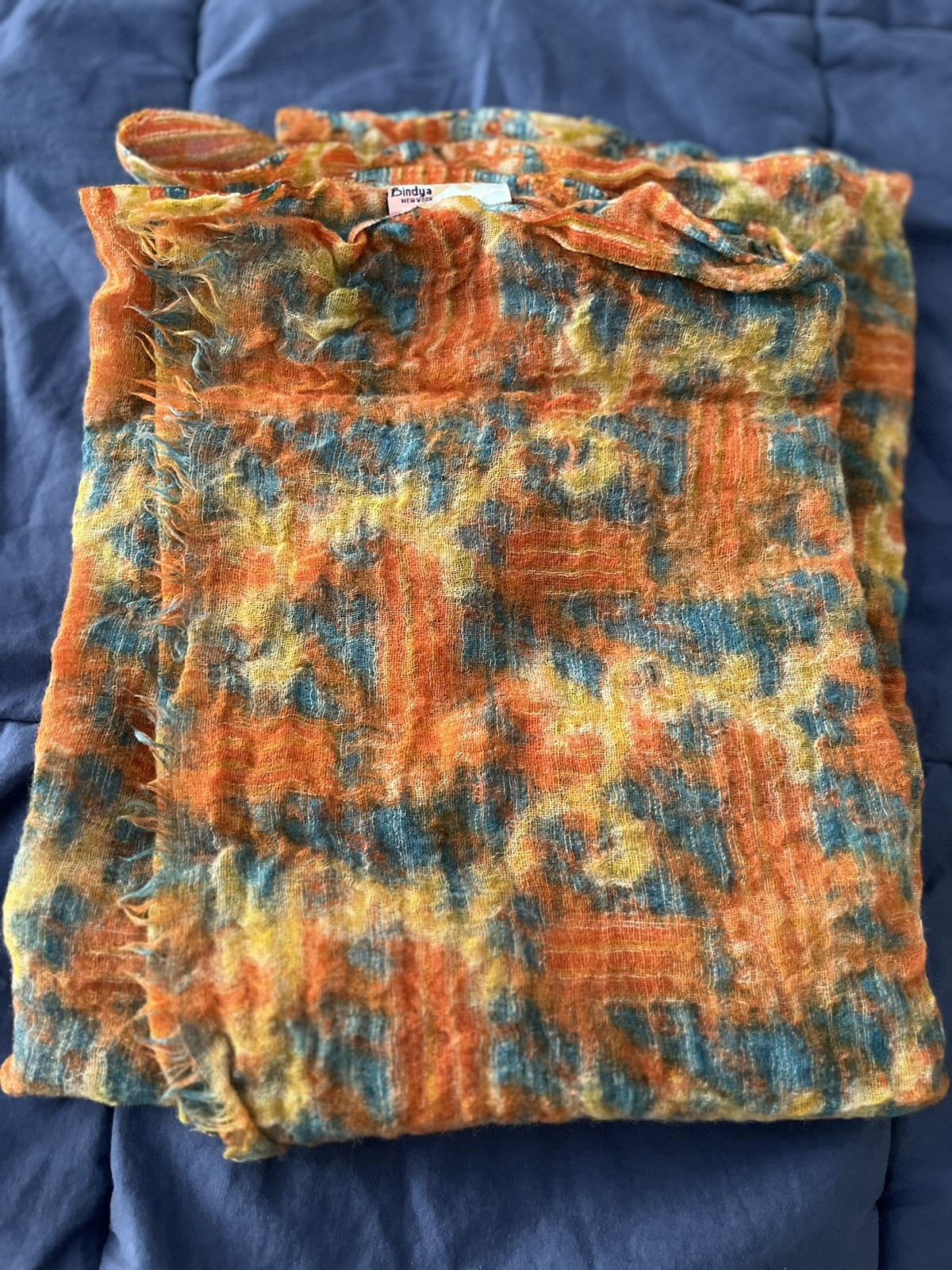 BINDYA 100% WOOL LARGE RECTANGULAR SCARF SHAWL WR… - image 1