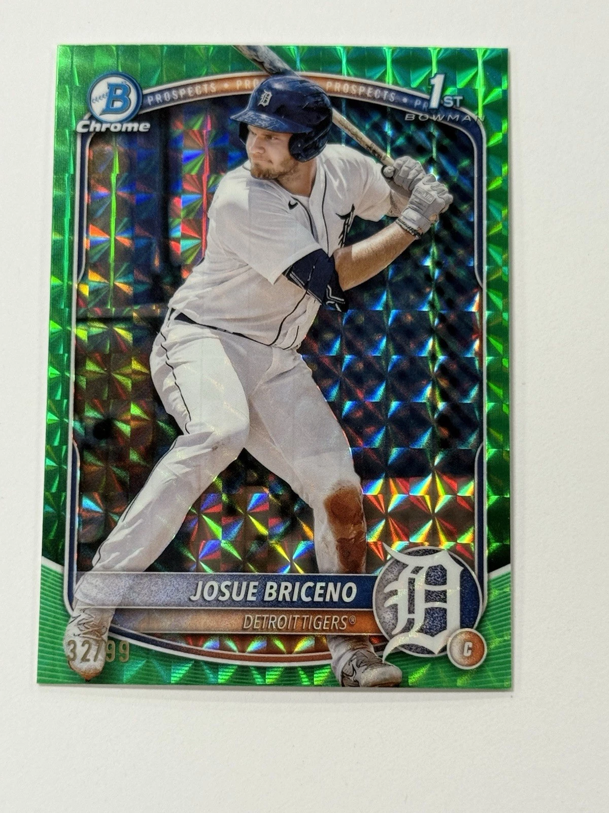 Josue Briceno 32/99 Green 1st Bowman Chrome BCP-13 2025