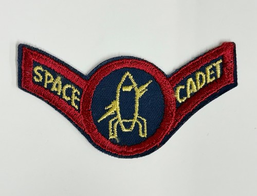 Vintage 1950s Tom Corbett Space Cadet Patch Embroidered Rocket Premium Rare