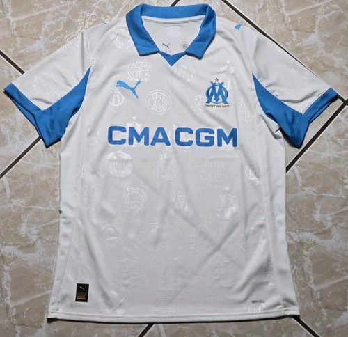 NWT Puma Olympique de Marseille 25/26 Authentic Home Soccer Jersey Mens Medium