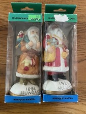 Vintage Christmas Around World Santa 1920 Holland 1884 Hungary Ceramic Handcraft