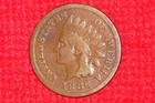 1886, Rare Old Antique, Indian Head Penny, US Collection Coin, (140 Years Old)..