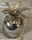 Silver Pineapple In 2 Pc.   Decor For Kitchen, Candle Holder, Trinkets — photo 1