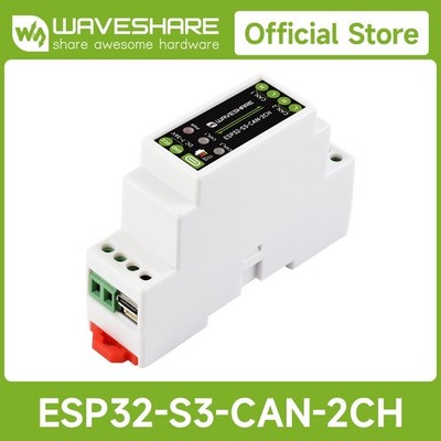 Waveshare Industrial ESP32-S3 Control Board 2-Ch CAN Communication Interfaces