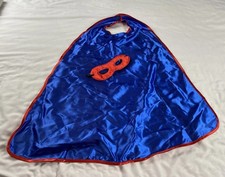 Kids Superhero Cape  Mask 3-6 YrsBlue Red Trim Costume Dress Up Pretend Play