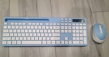 Wireless Keyboard and Mouse Combo, sky blue Open Box