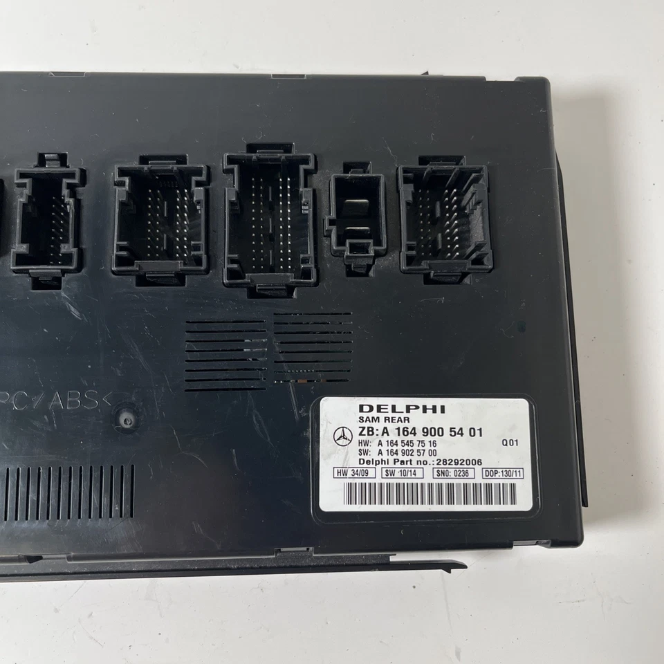 2011 MERCEDES ML350 REAR SAM CONTROL MODULE OEM A1649005401 - Image 4 of 4
