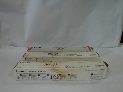 *New Lot of 3* Genuine Canon GPR-51 ImageRUNNER Toner Cartridge CMYK (V372) - Picture 2 of 4
