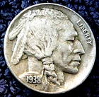 1938-D BUFFALO NICKEL...FREE SHIPPING!......MIN. BID .01 & NO RESERVE!
