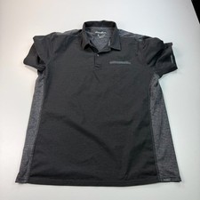 Eddie Bauer Free Dry Polo Shirt Mens Large Gray Lightweight Stretch Outdoors