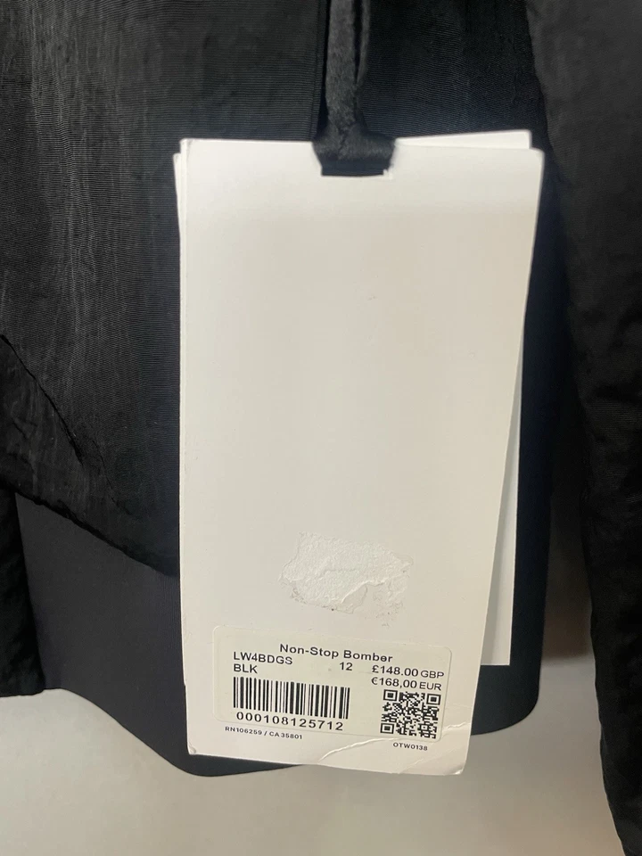 Lululemon Non Stop Reversible Bomber Jacket UK Size 16 Black - Image 3 of 4