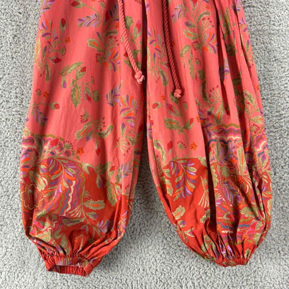 Pantalones Globo Free People After Glow Para Mujer Pequeños Rojos Florales Harén Pull On Boho Foto 3 de 4