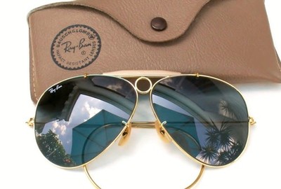 Vintage B&L Ray Ban USA Changeable Shooter 62-14 mm Gold Frame