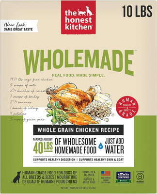 Human Grade Wholemade  Dehydrated Whole Grain Dog Food - Complete & Balanced Mea