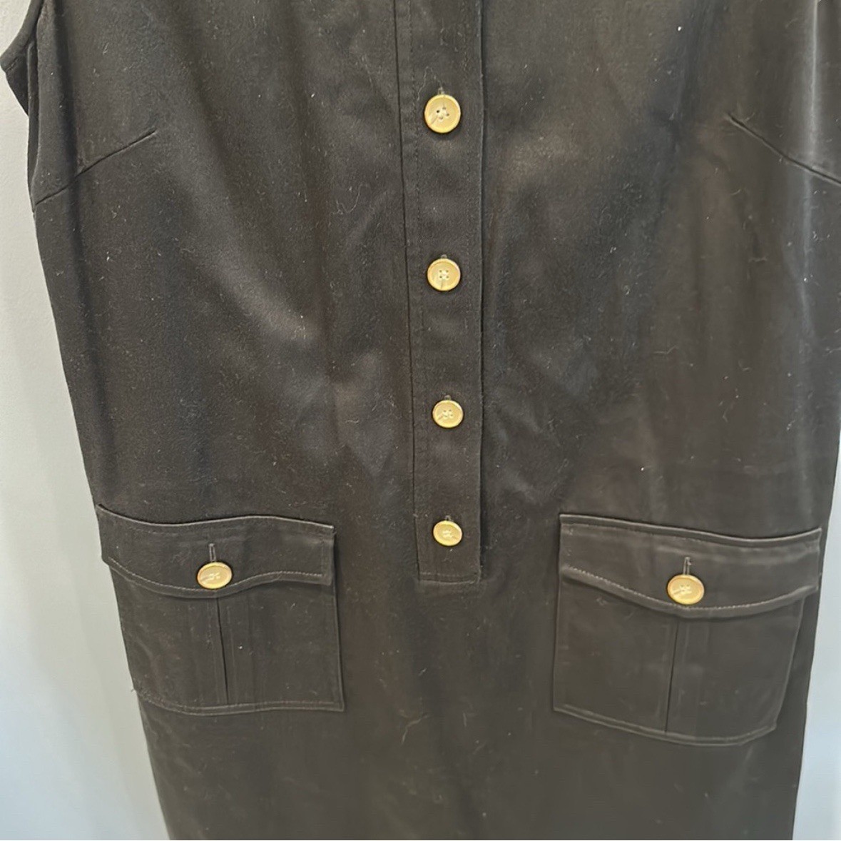 J. McLaughlin Black Button Front Collared Sleevel… - image 4