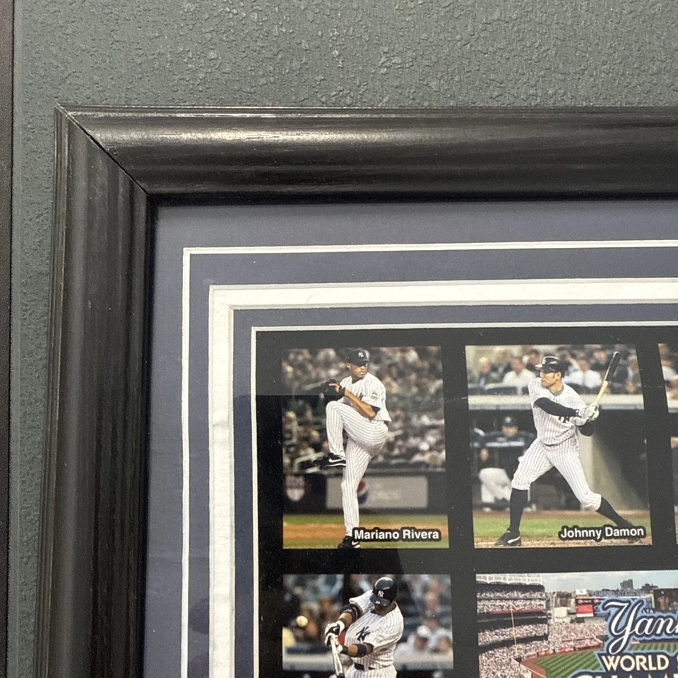 2009 World Series MLB New York Yankees Framed Photo and coins Champions 13x16 - Image 4 of 4