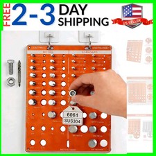 Nut and Bolt Thread Checker, Standard Metric 42 Hole, Screw Size Tester Ass...