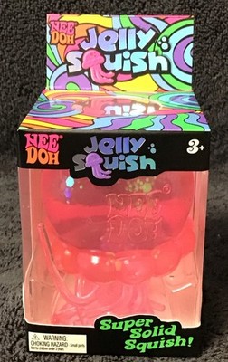 PINK NeeDoh Jelly Squish 100% AUTHENTIC Nee Doh Sparkle Jellyfish Squishy New