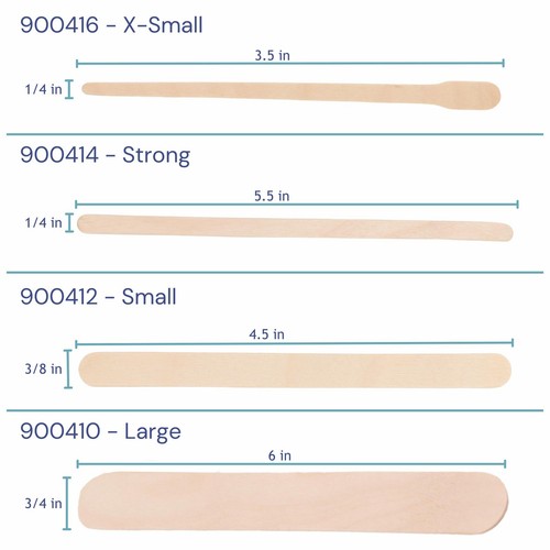Small Wooden Wax Sticks - Body Hair Removal Applicator for Waxing, 3/8” x 4.5... - Picture 4 of 5