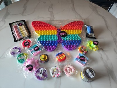 Lot of at least 30 Pop It Fidget Toys-Sensory Stress Relief Push Bubble Sets
