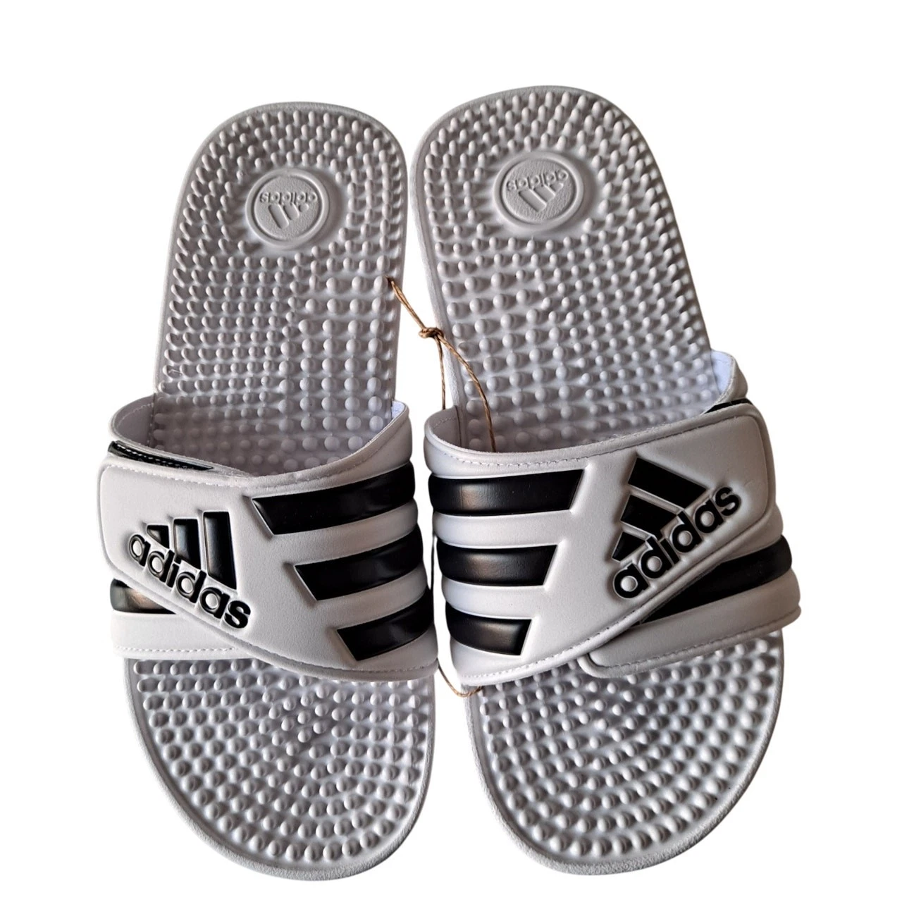Sandali Adidas Adissage Slides Cloud bianchi core neri unisex uomo 6 donna 7 nuovi con scatola