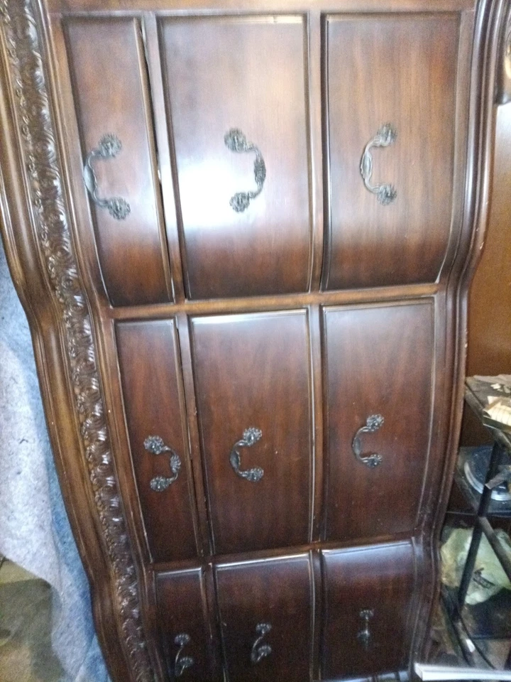 Hermoso tocador asético victoriano espejo 2 mesitas de noche caoba Foto 4 de 4