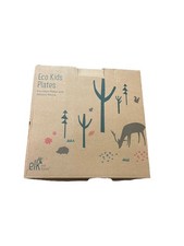 NEW Elk and Friends 4 x ECO KIDS 6.7 Porcelain Divided Plates Silicone Non-slip