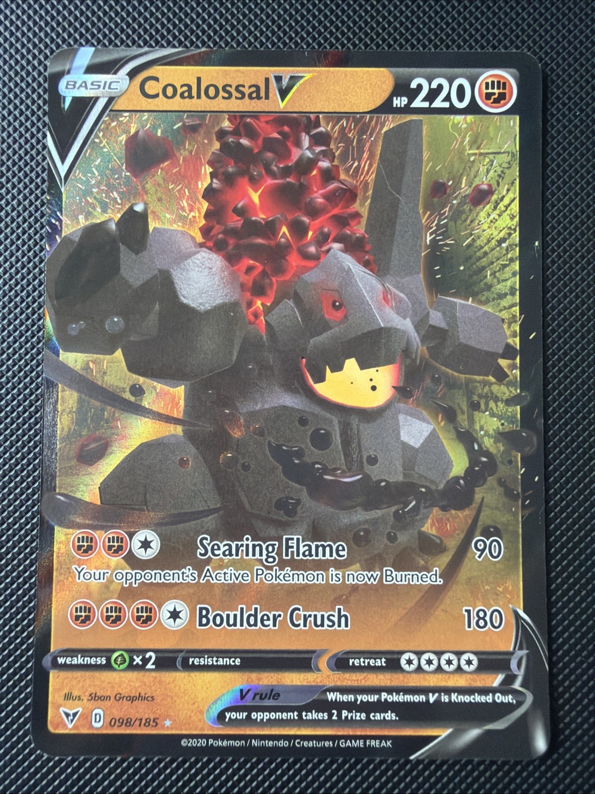 Pokémon TCG Coalossal V Vivid Voltage 098/185 Regular Ultra Rare
