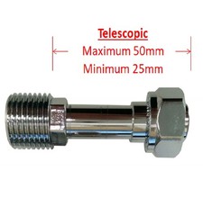 50mm Chrome Radiator Tail Extension - Bag of 2 - FREE Next-Day Delivery