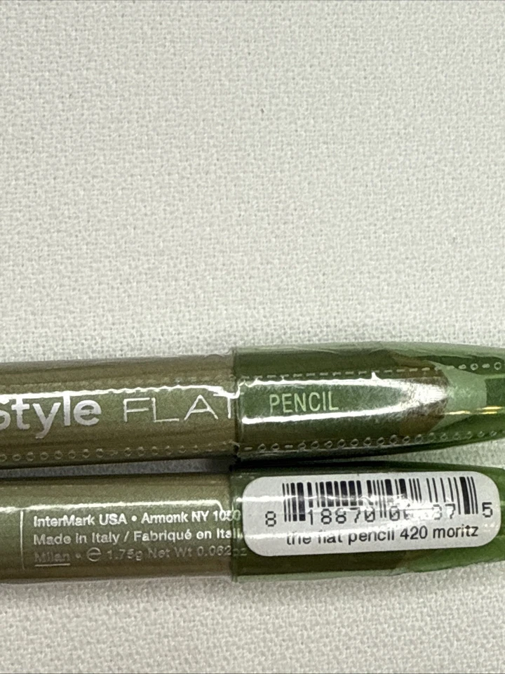 2PC STYLI STYLE Flat Pencil for EYES 420 St. Moritz, Sealed - Image 3 of 3