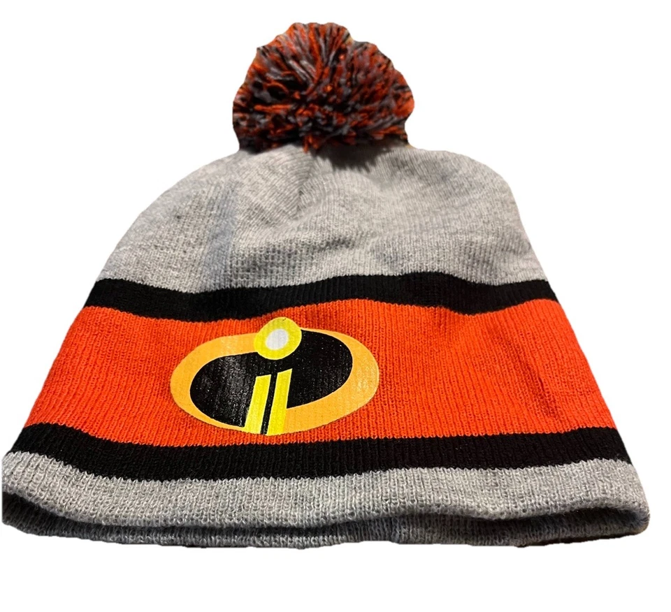 Disney Pixar Niños Gorro Increíbles 2 Gris/Naranja Tela Elástica Talla Única Foto 3 de 3