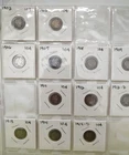 Lot of 12 F to VF Barber Dimes 1902 - 1914 -90% Silver Circulated Coins US