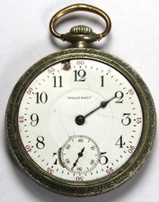 1908 Waltham PS Bartlett 16s 17j Pocket Watch w/ Train Case - Parts/Repair