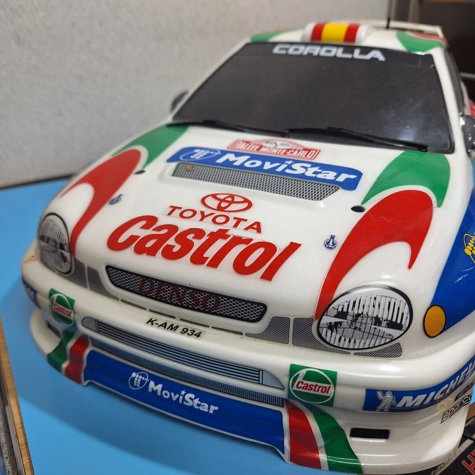 RC 1/10 Toyota Corolla WRC Super 8 Landmax Painted Body Tamiya Engine Car Japan - Image 2 of 4