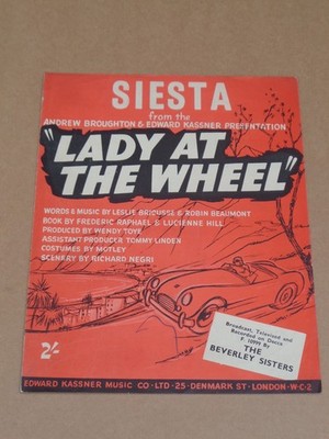 Leslie Bricusse - Lady At The Wheel - 1958 Original Cast Noten