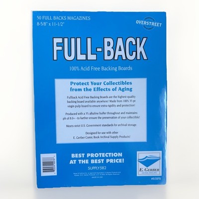 50 E. Gerber Full-Back Magazine Boards 858FB | 35pt Acid-Free Archival Backing
