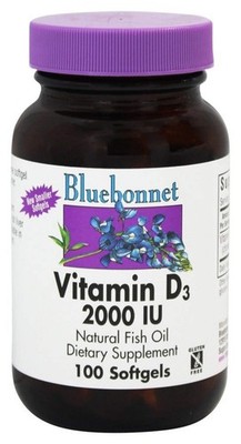 Bluebonnet, VITAMIN D3 50 MCG (2000 IU) 100 SG exp 11/28