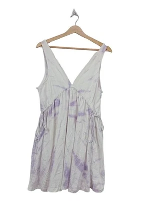 PULL & BEAR Robe à bretelles Dames Robe T EU 38 violet-blanc style décontracté - Photo 1/4
