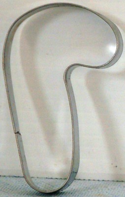 NEW Fat CANDY CANE Cookie Cutter METAL 3'' x 1 7/8''