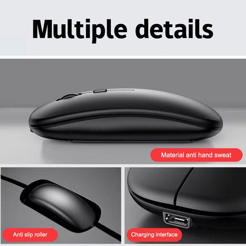 Portable Wireless Mouse Bluetooth-compatible 2.4GHz Dual Mode Computer Mice M-mx - Photo 8/30